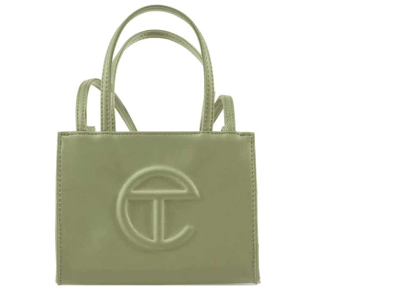 Telfar Shopping Bag Small Drab in Vegan Leather - US