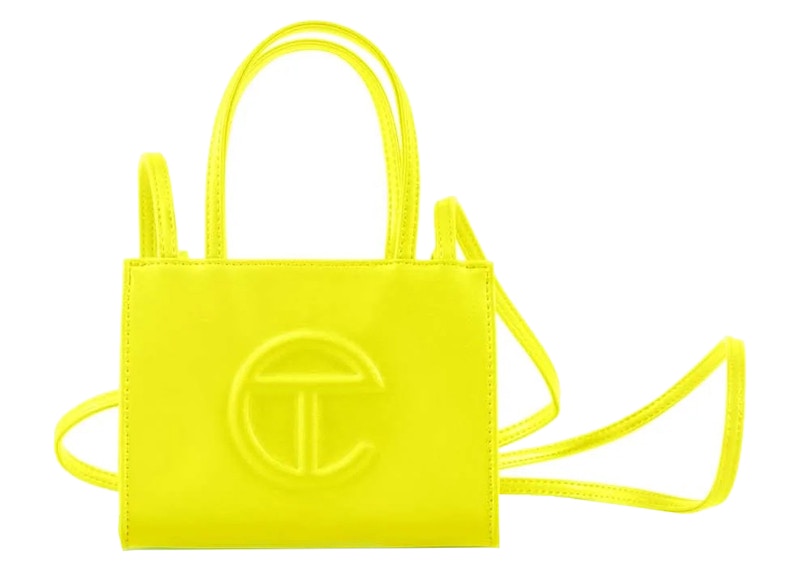 Telfar Shopping Bag Small Highlighter Yellow in Vegan Leather US