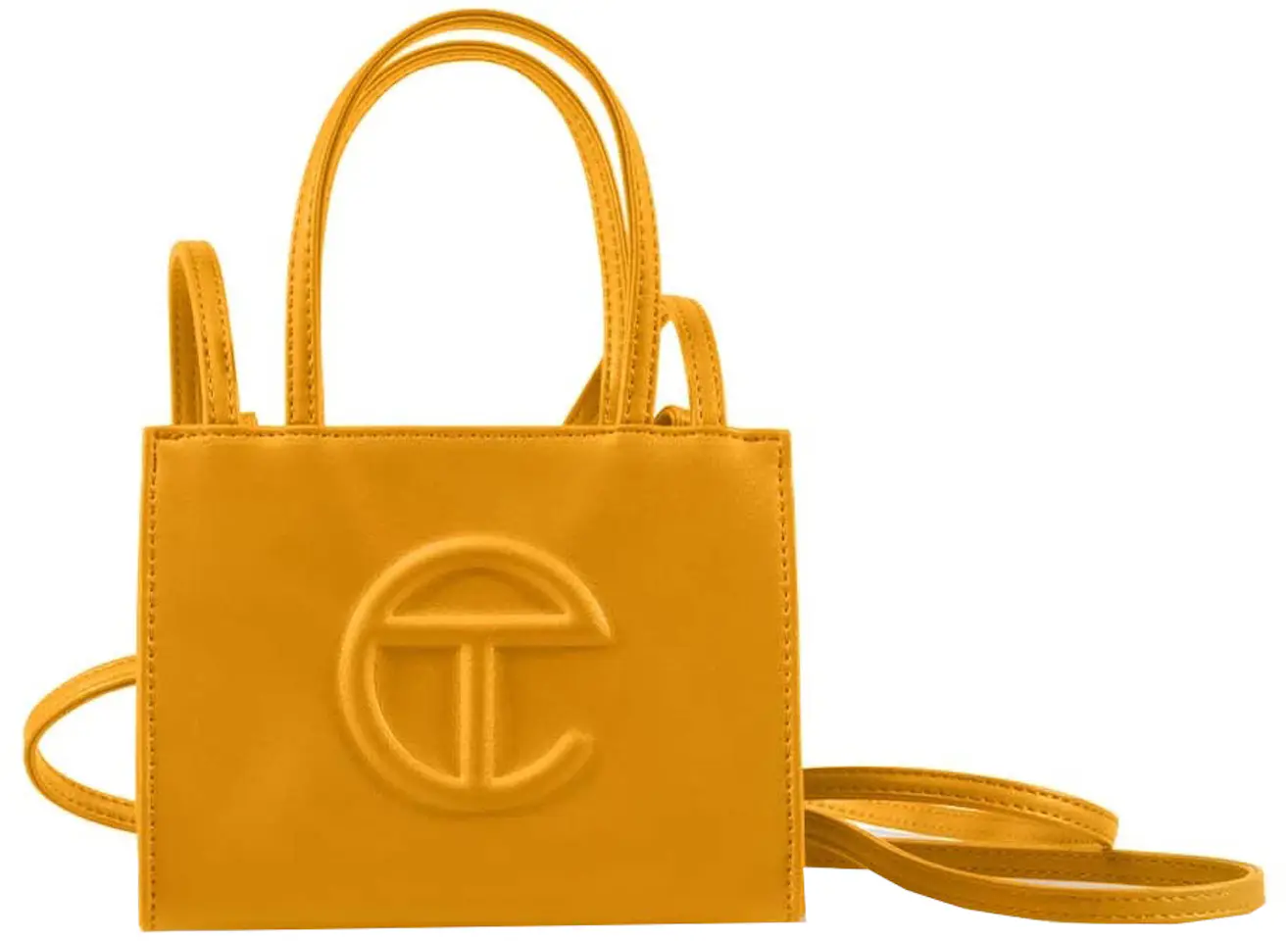Telfar Shopping Bag Small Mustard in Vegan Leather - US