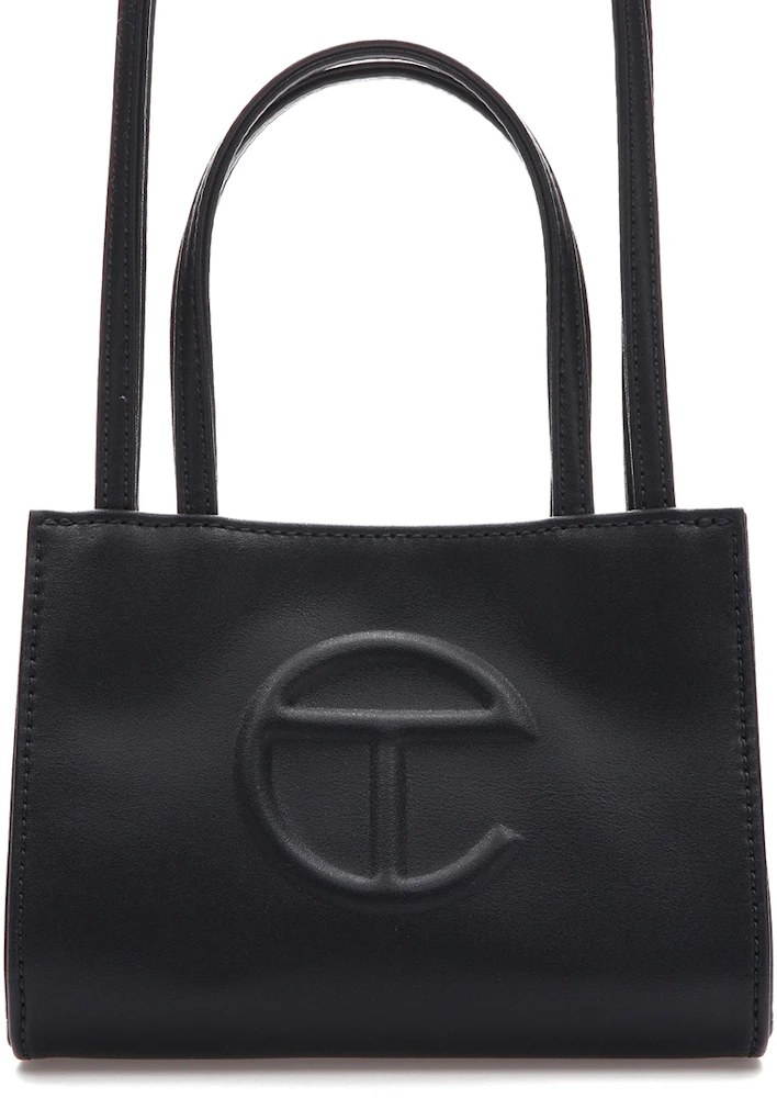 Telfar Shopping Bag Small Black in Vegan Leather with Silver-tone - US