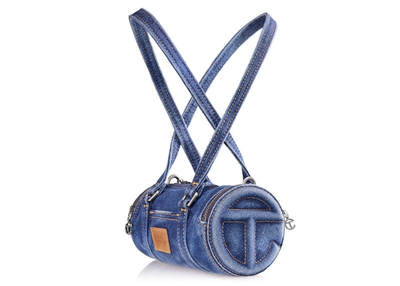 Pre-owned Telfar Small Denim Duffle In Blue