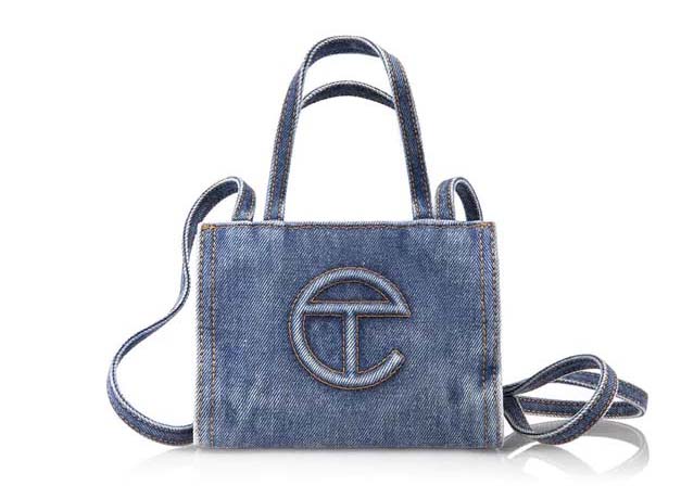 Telfar Small Denim Shopping Bag Blue