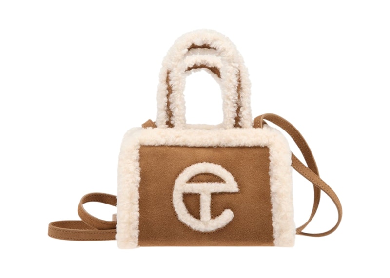 Telfar Small Shearling Shopper Roasted Chestnut