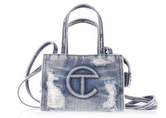 Telfar Small Shopping Bag Distressed Blue