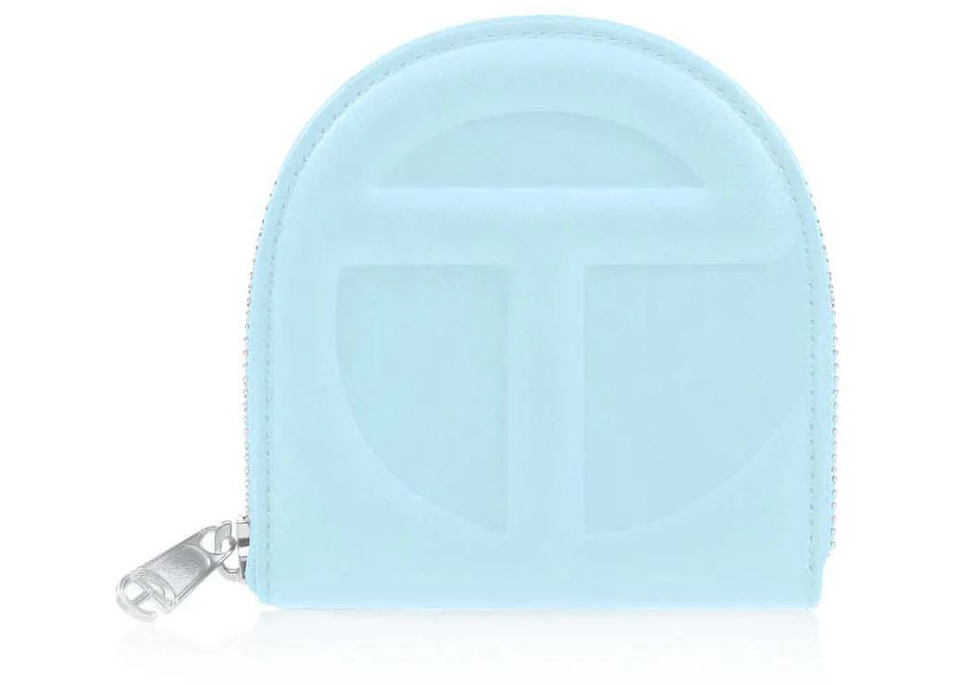 Telfar Wallet Pool Blue in Leather with Silver-tone - US