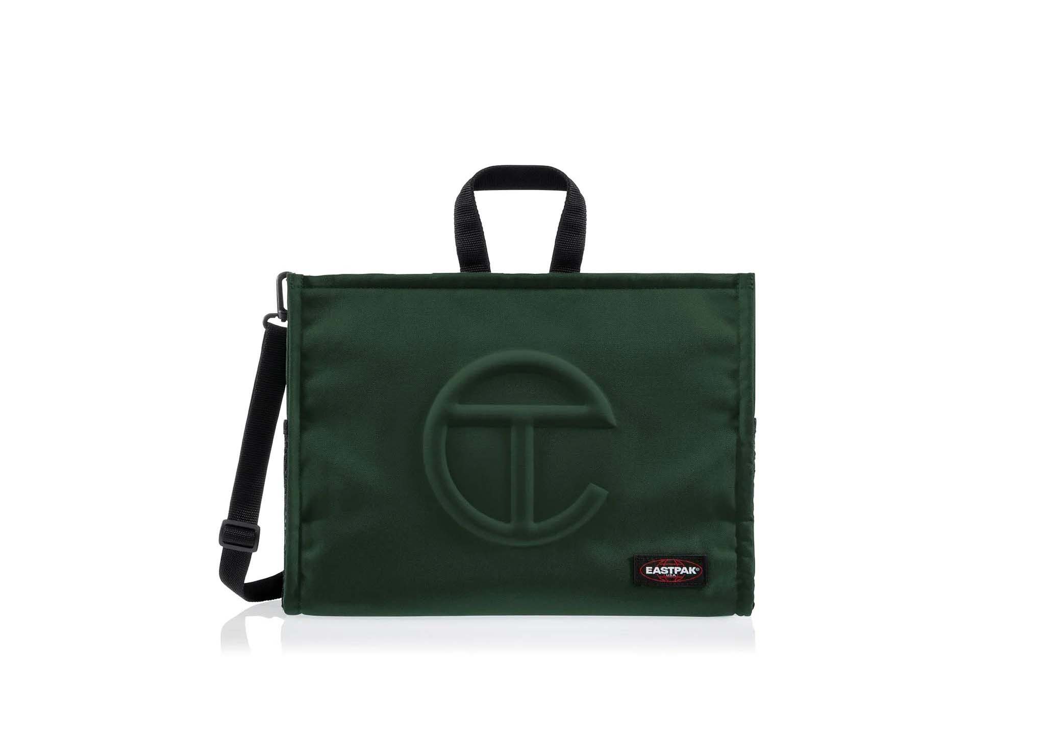 Telfar x Eastpak Medium Shopper Dark Olive in Polyester with Black 