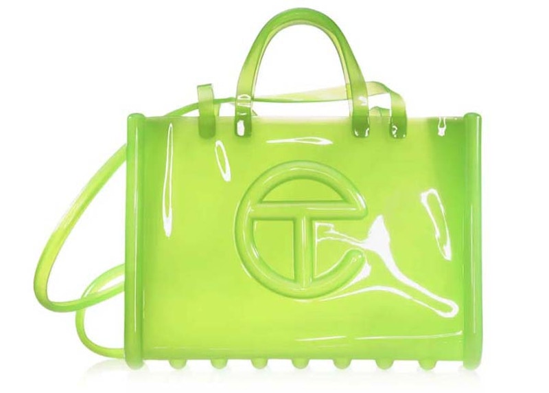 Pre-owned Telfar X Melissa Large Jelly Shopper In Green