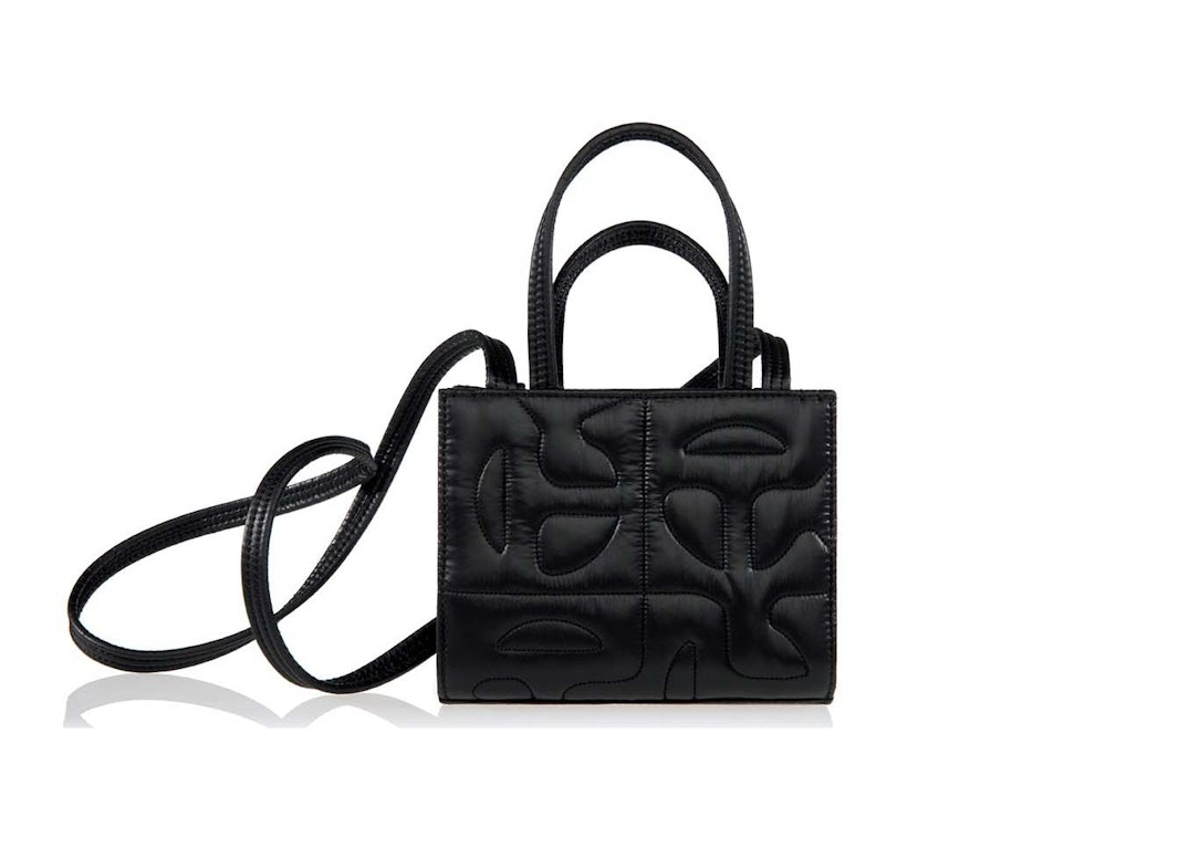Pre-owned Telfar X Moose Knuckles Quilted Small Shopper Black