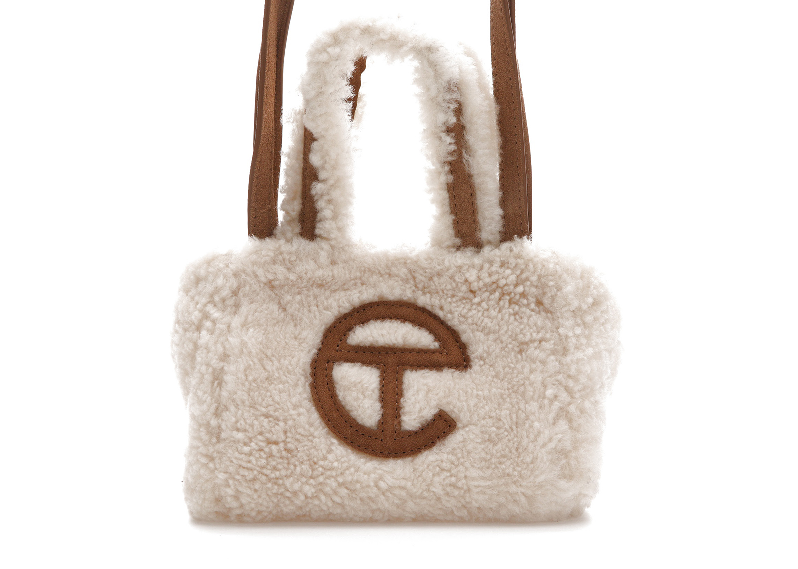 Telfar x UGG Reverse Shopping Bag Small Natural in Sheepskin/Suede