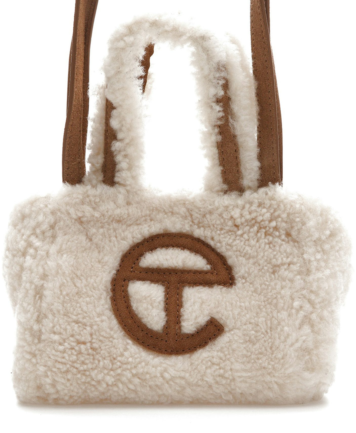 Telfar x UGG Reverse Shopping Bag Small Natural in Sheepskin/Suede