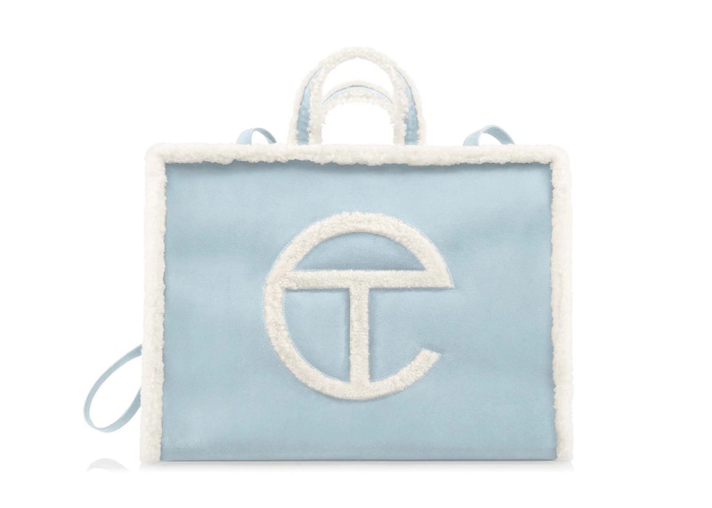 Telfar x UGG Shopping Bag Large Blue in Shearling with Silver-tone - GB