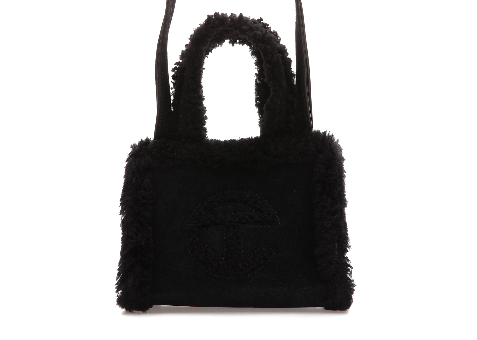 Telfar x UGG Shopping Bag Small Black in Shearling/Leather   US