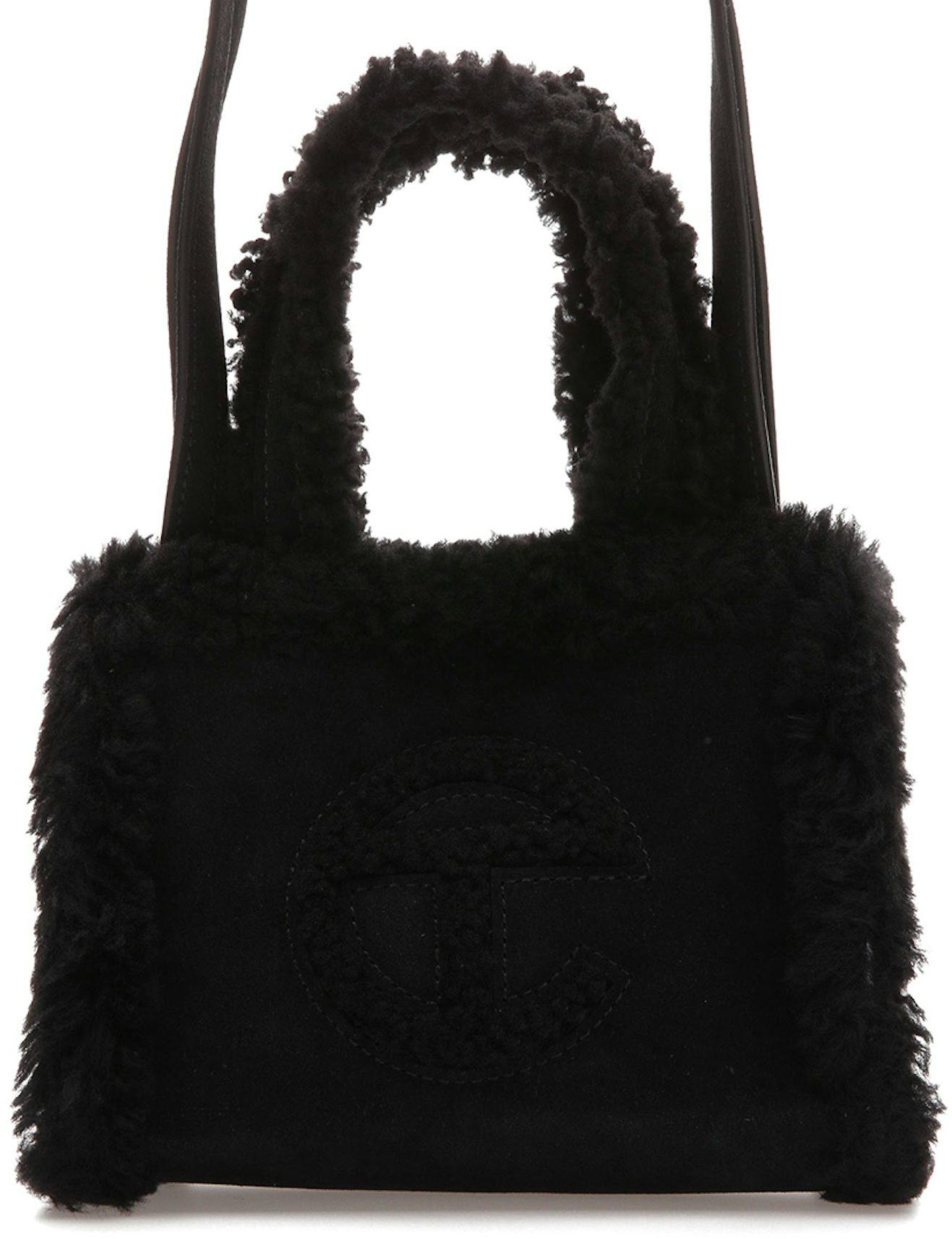 Telfar x UGG Shopping Bag Small Black in Shearling/Leather - US