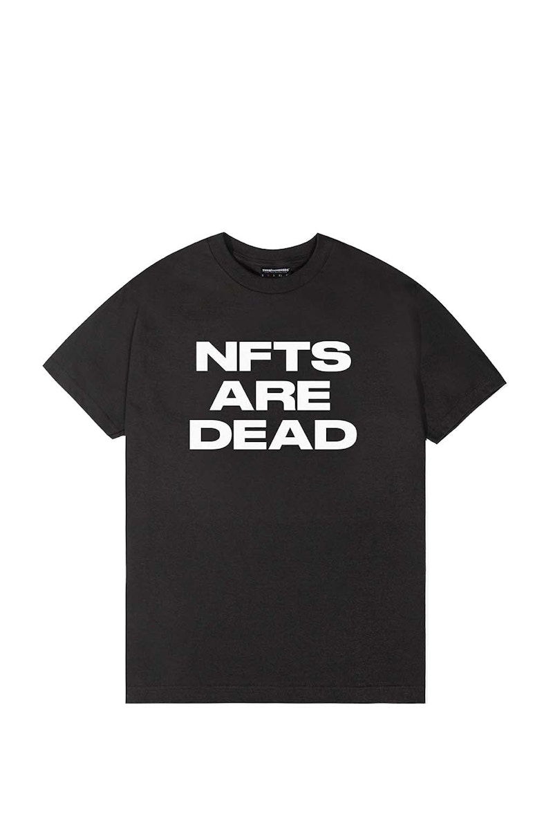 Pre-owned The Hundreds Men's Nfts Are Dead T-shirt In Black