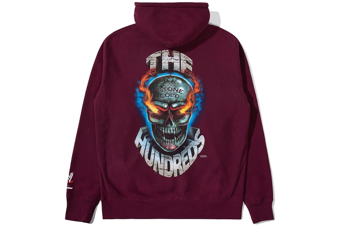The Hundreds x WWE Austin Pullover Hoodie Maroon