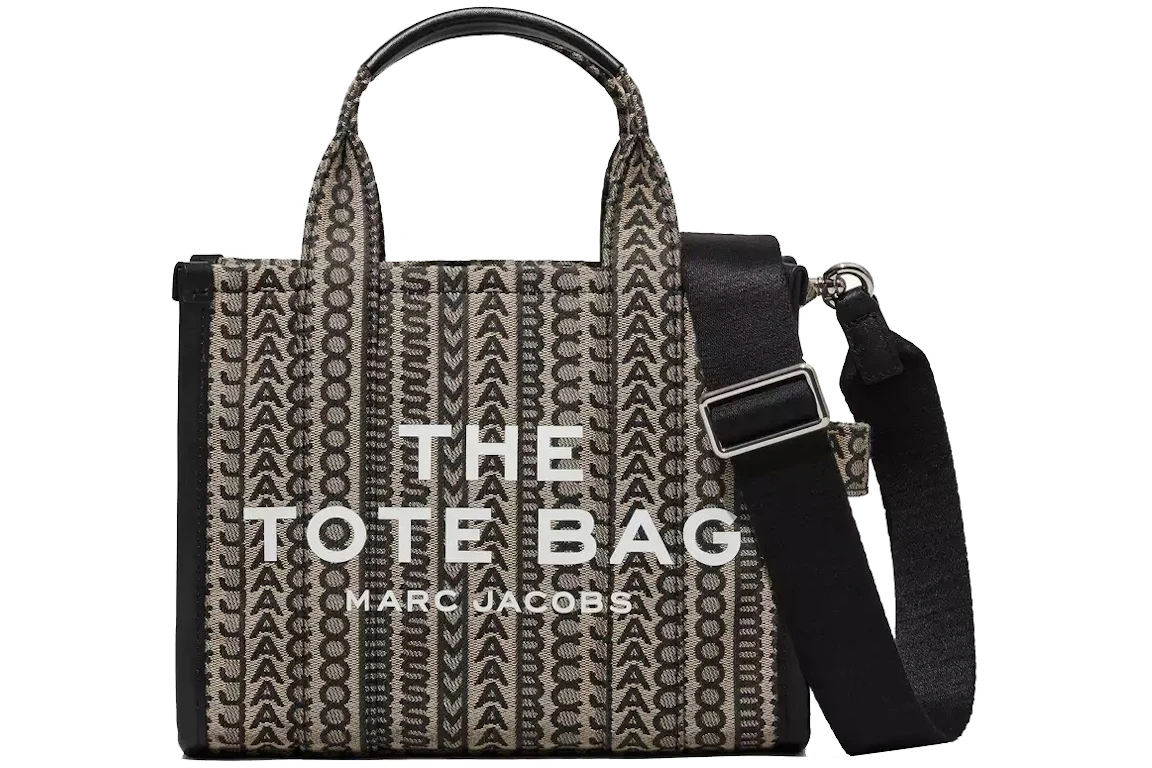Marc Jacobs Monogram Jacquard Tote Bag Mini Brown