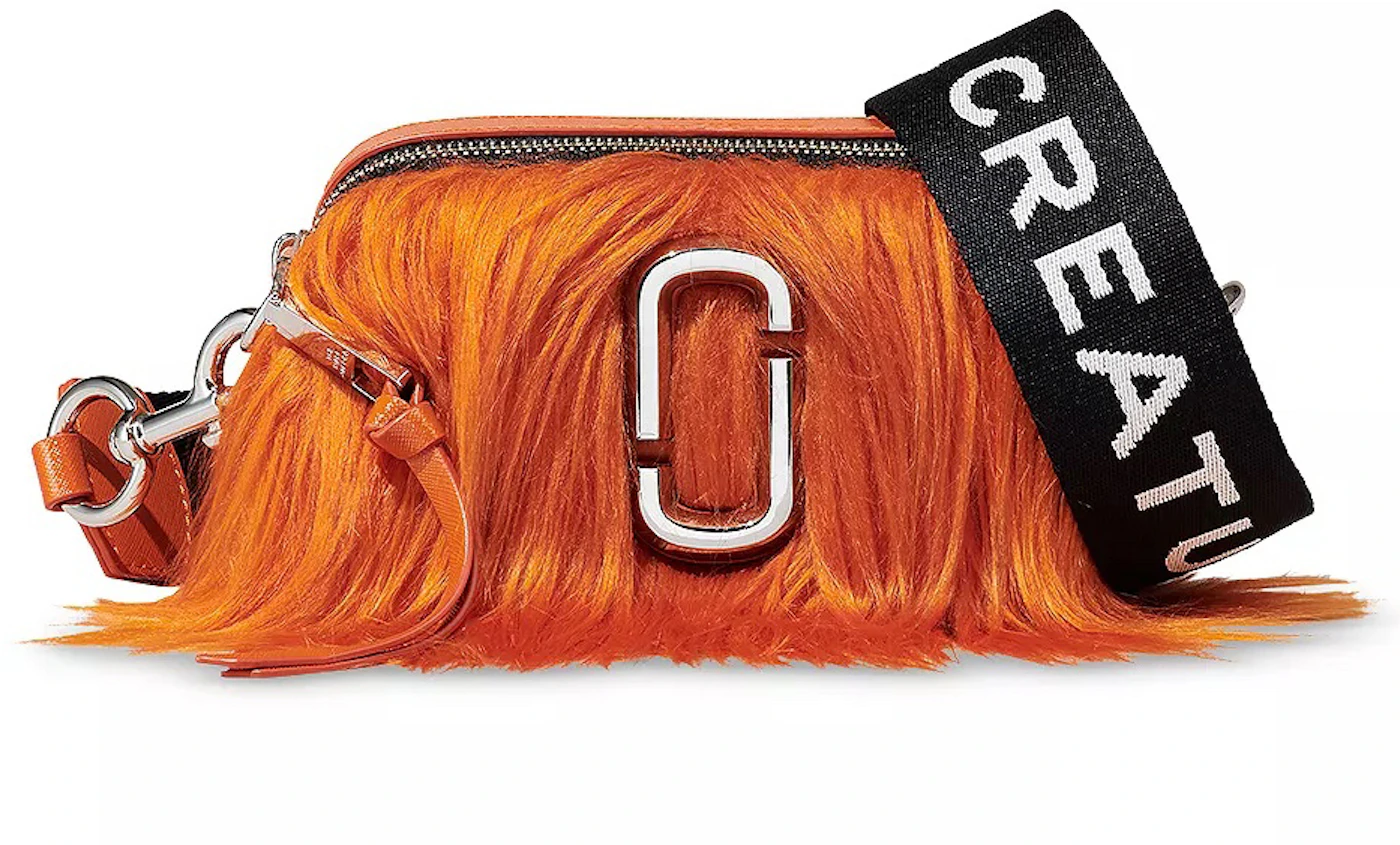 Marc Jacobs Snapshot Creature Camera Bag Faux Fur Bonfire Orange