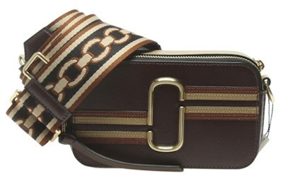 Marc Jacobs Snapshot Crossbody Brown in Leather with Gold-tone - US