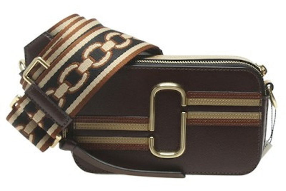 Marc Jacobs Snapshot Crossbody Brown in Leather with Gold-tone - US