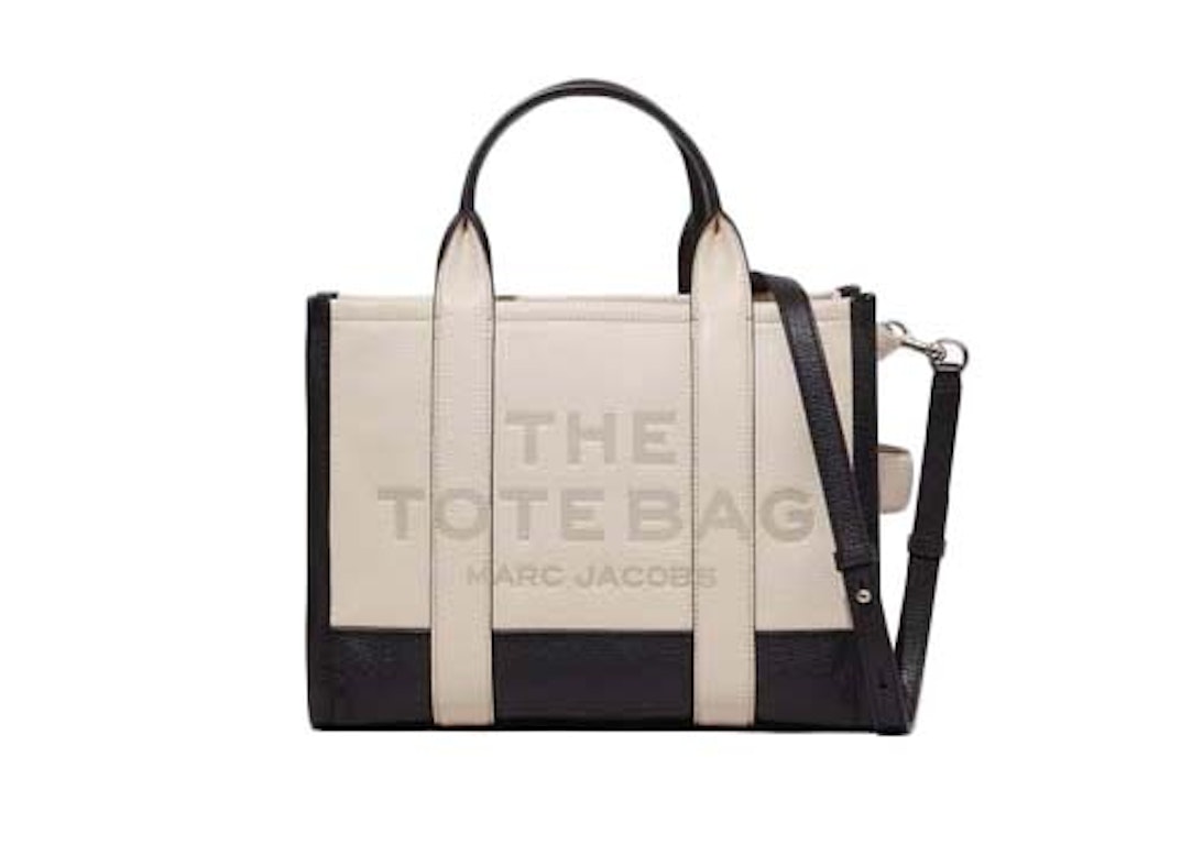 Pre-owned The Marc Jacobs The Colorblock Medium Tote Bag Ivory Multi