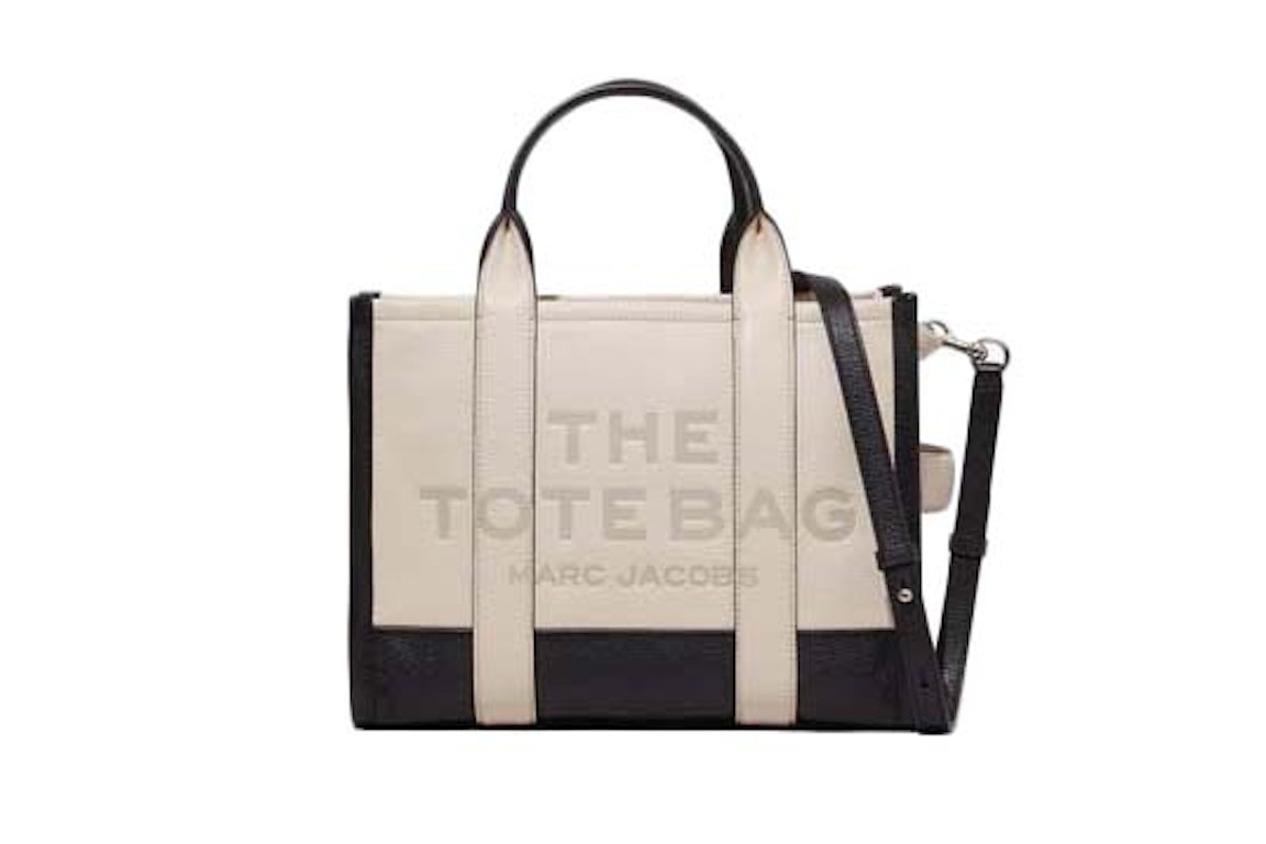 Pre-owned The Marc Jacobs The Colorblock Medium Tote Bag Ivory Multi