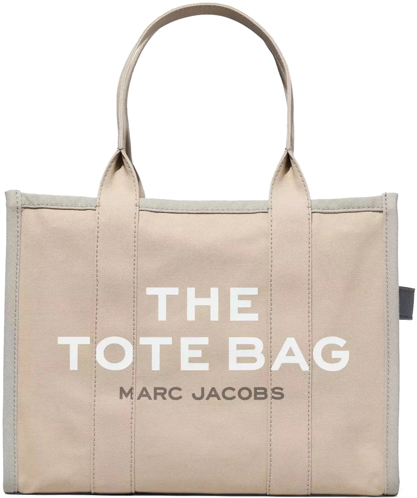 Marc Jacobs The Colorblock Tote Bag Large Beige/Multi in Cotton - US