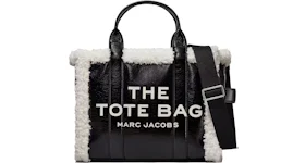 Marc Jacobs The Crinkle Leather Tote Bag Medium Black