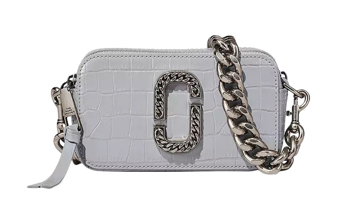 Pre-owned Marc Jacobs The Croc-embossed Snapshot Quarry