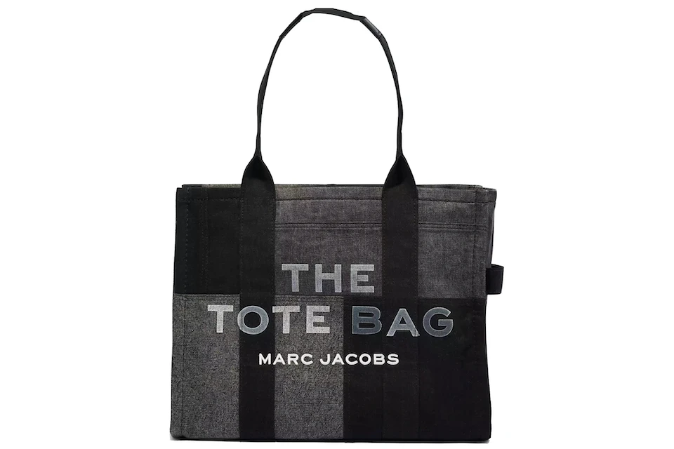 The Marc Jacobs The Denim Tote Bag Large Black Denim