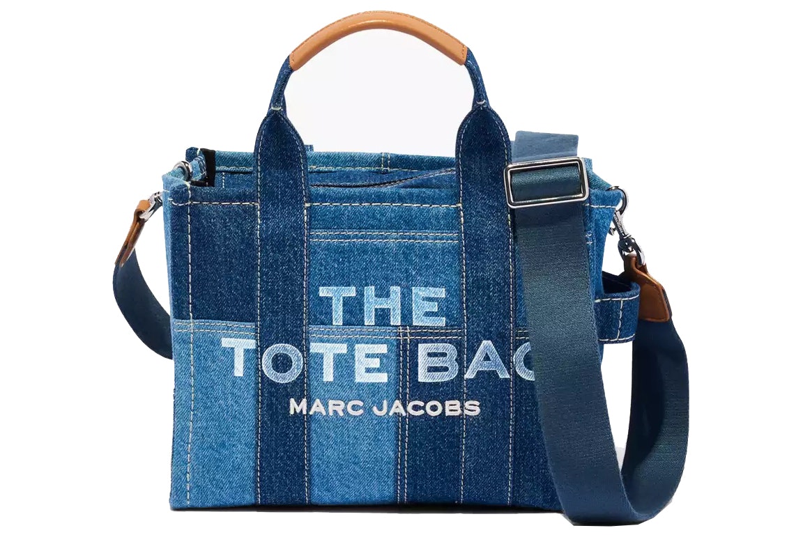 Pre-owned The Marc Jacobs The Denim Tote Bag Mini Blue Denim