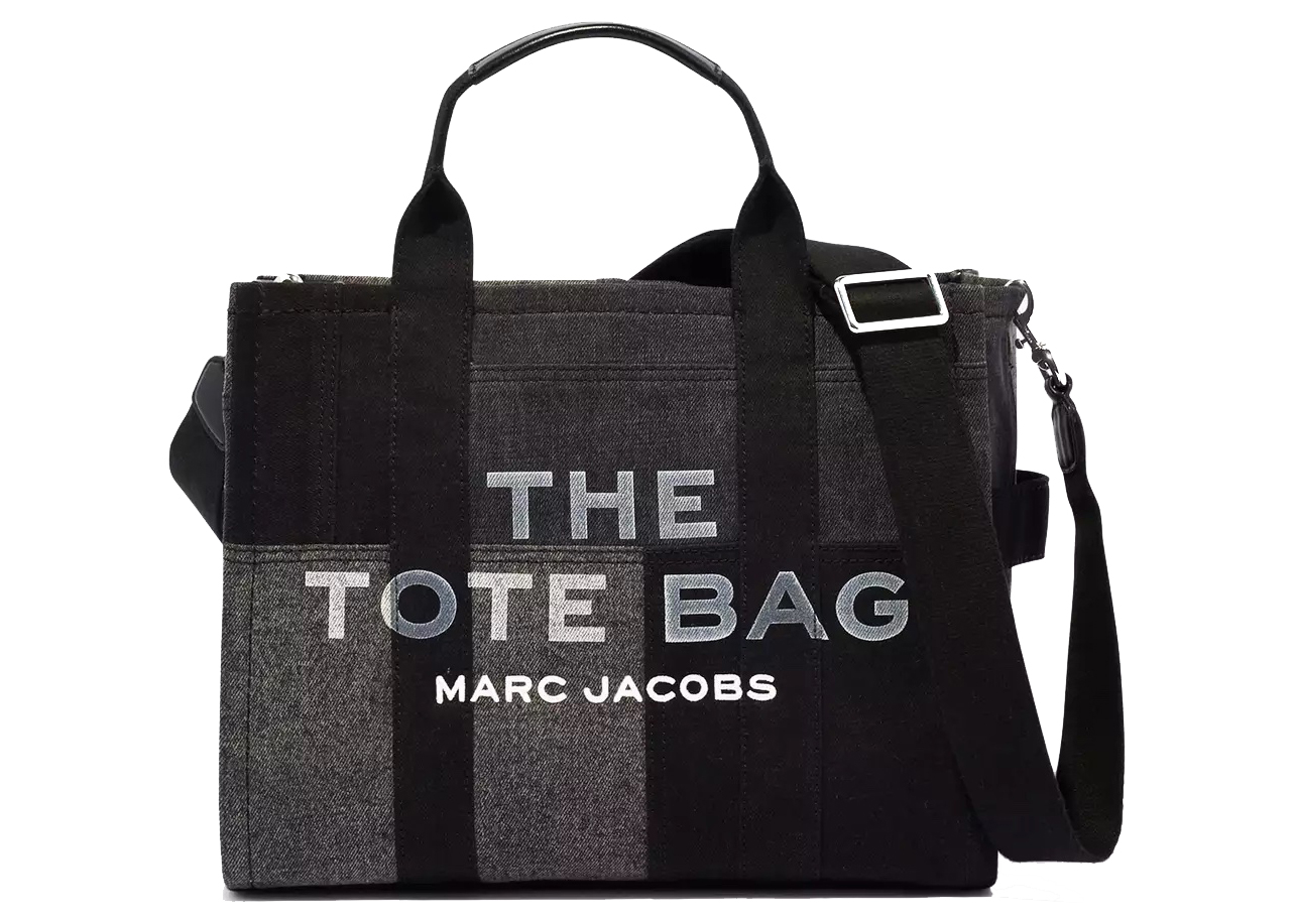 Marc Jacobs The Denim Tote Bag Medium Black Denim in Cotton - US