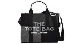 Marc Jacobs The Denim Tote Bag Medium Black Denim