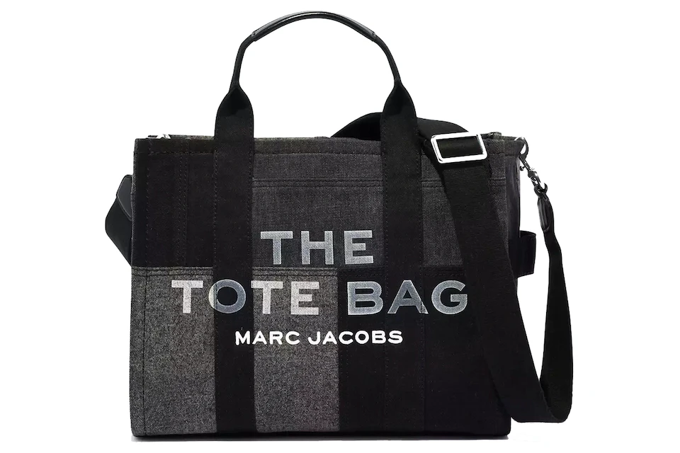 The Marc Jacobs The Denim Tote Bag Small Black Denim