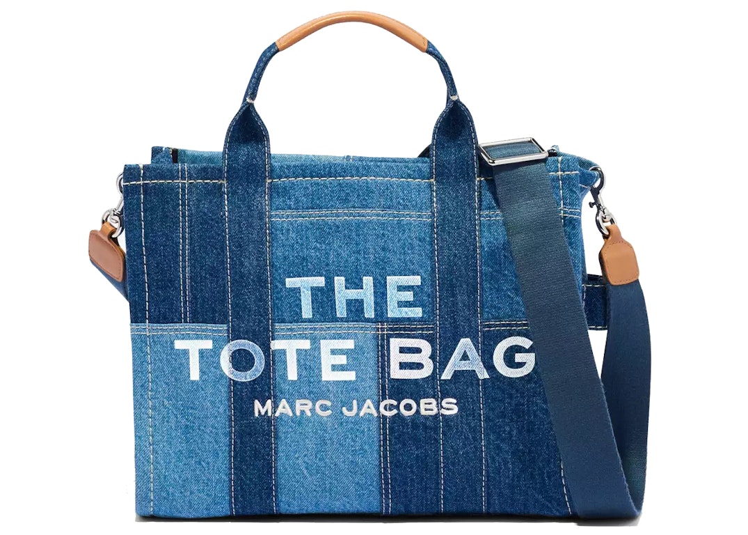 Pre-owned The Marc Jacobs The Denim Tote Bag Small Blue Denim