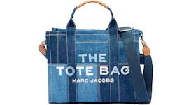 Marc Jacobs The Denim Tote Bag Medium Blue Denim
