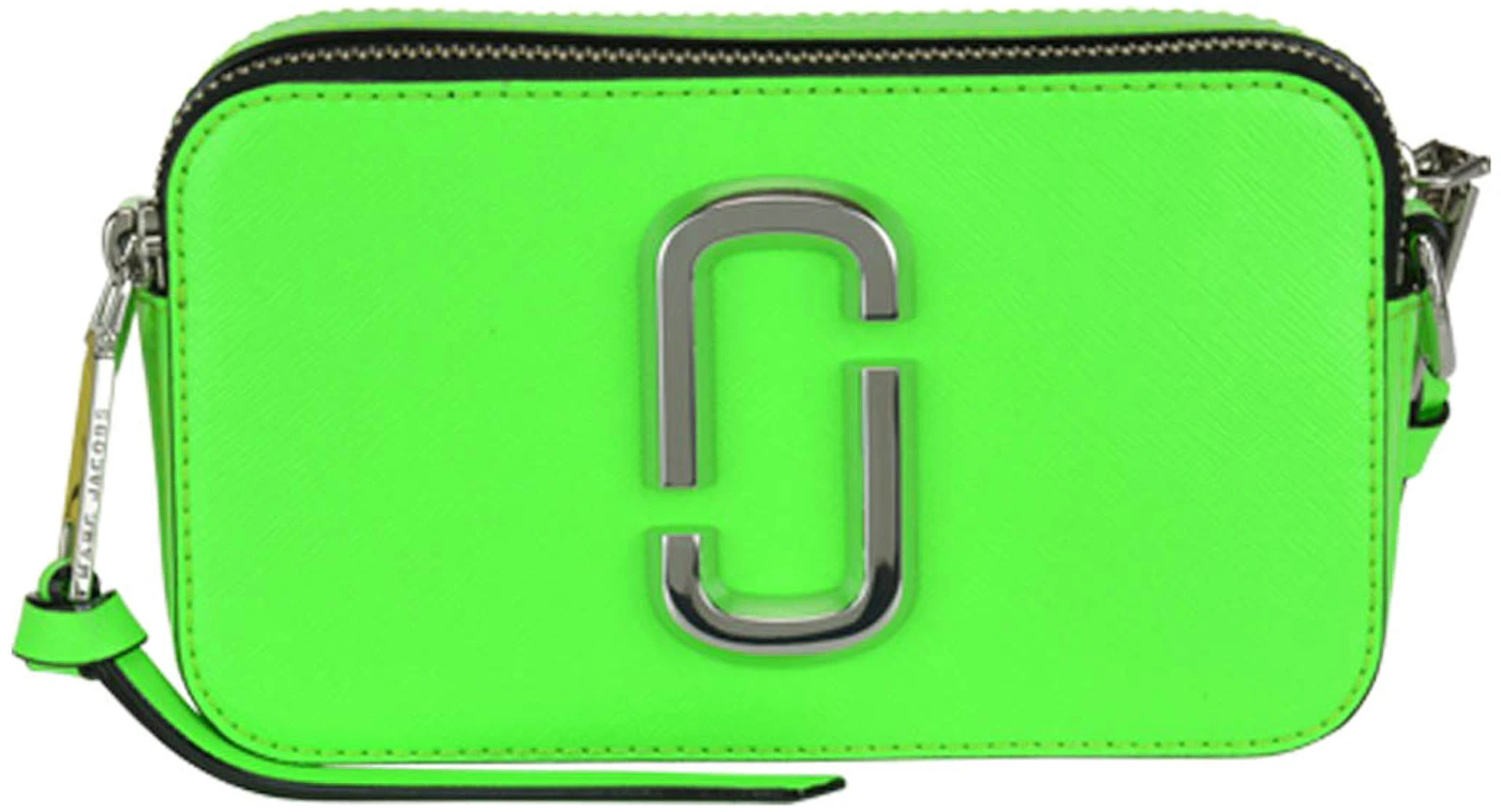 The Marc Jacobs The Fluorescent Snapshot Bright Green Multi in Saffiano ...