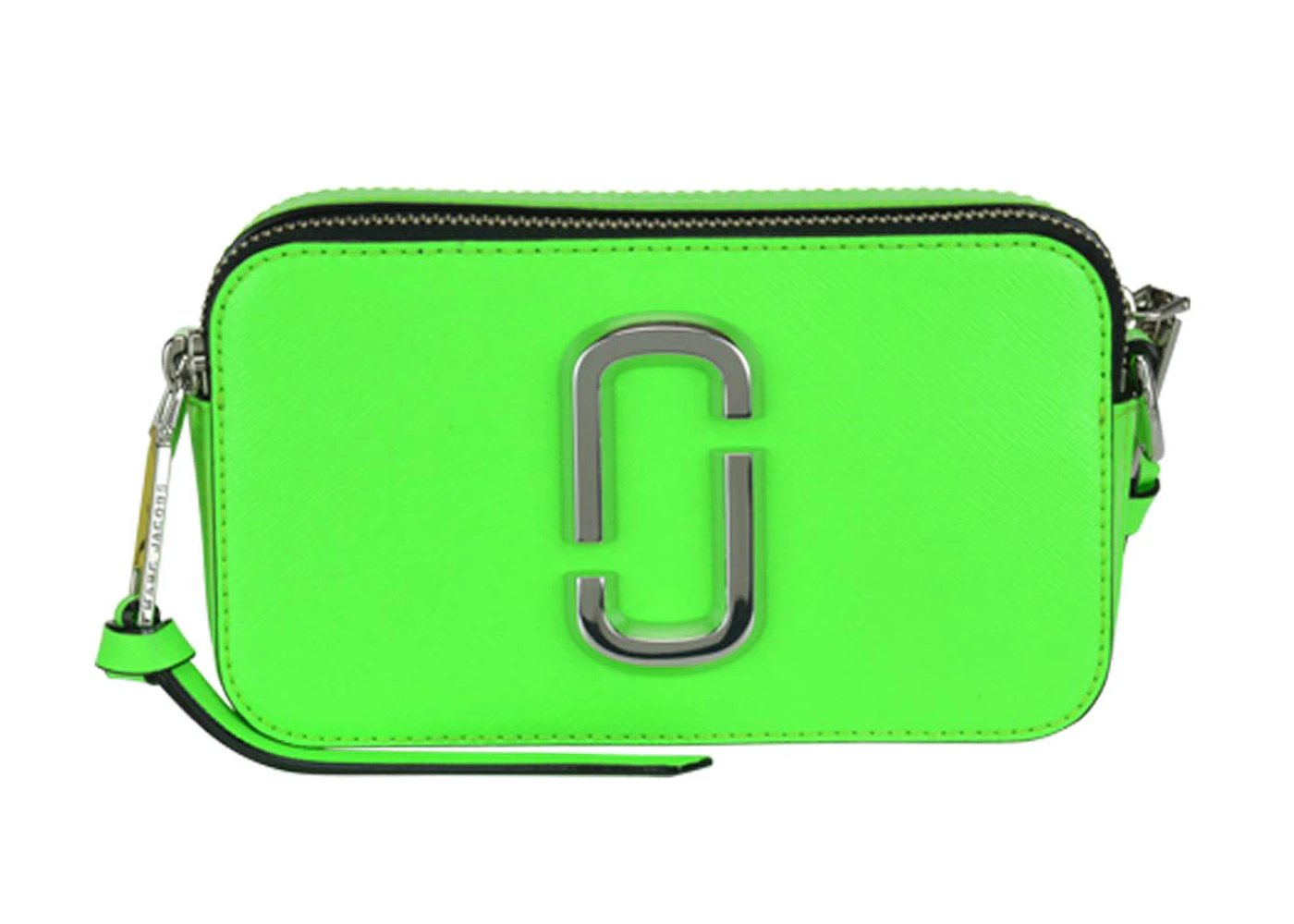 The Marc Jacobs The Fluorescent Snapshot Bright Green Multi in Saffiano  Leather with Silver-tone - US