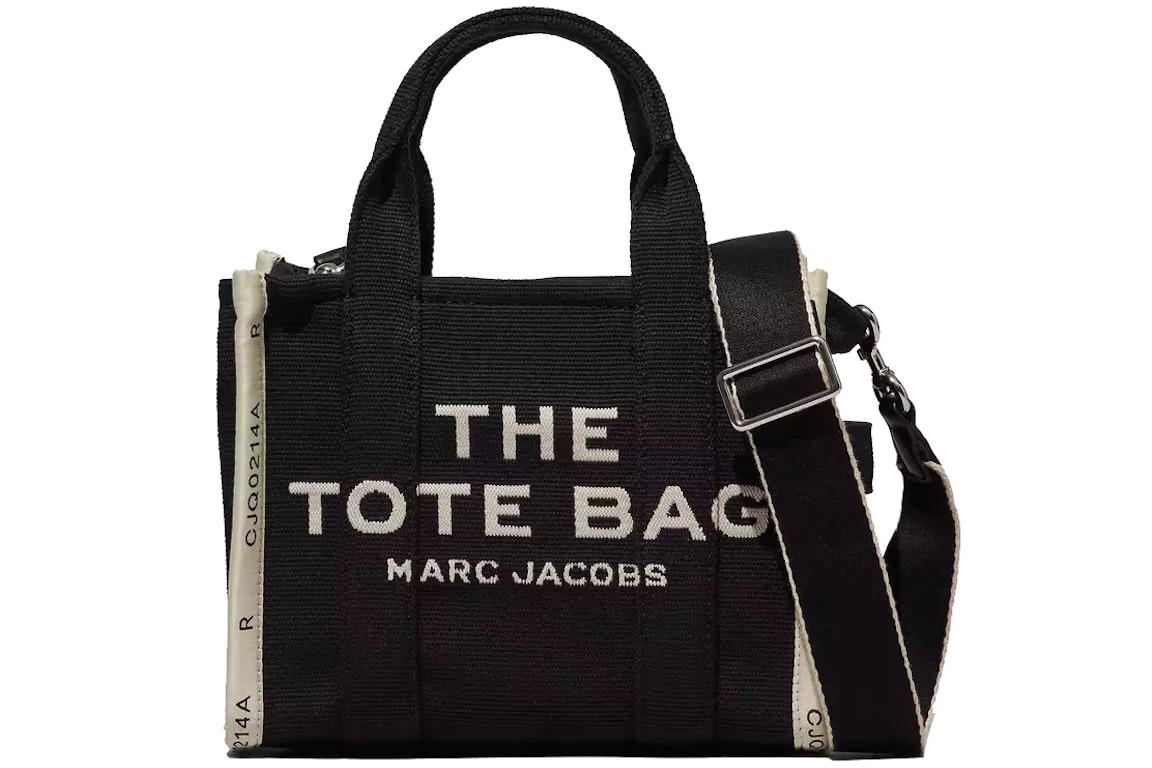 Pre-owned The Marc Jacobs The Jacquard Tote Bag Mini Black