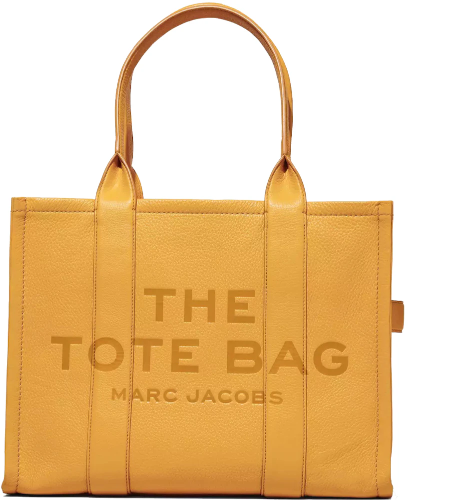 Marc Jacobs The Leather Tote Bag Large Artisan Gold in Grain Leather ...