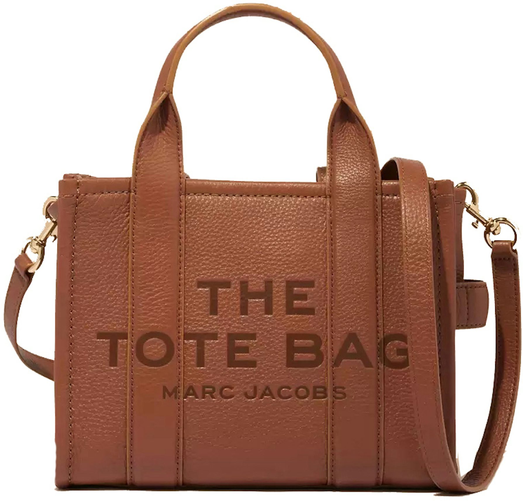 Marc Jacobs The Leather Tote Bag Small Barrier Reef in Grain Leather with  Gold-tone - US