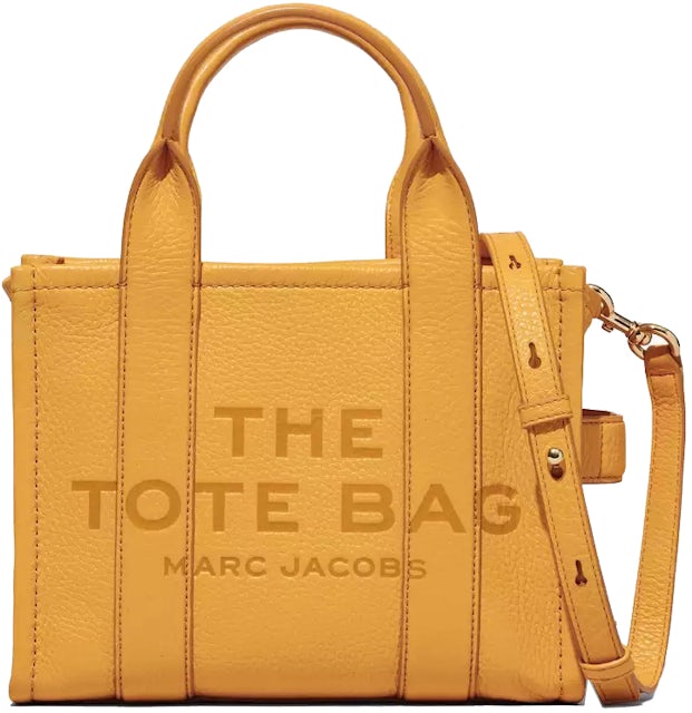 Marc Jacobs The Leather Tote Bag Small Artisan Gold in Grain Leather with  Gold-tone - US