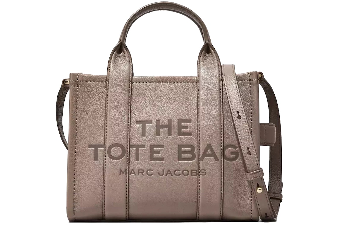 Pre-owned The Marc Jacobs The Leather Tote Bag Mini Cement