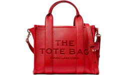 Marc Jacobs The Leather Tote Bag Mini True Red