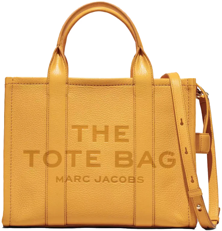 Marc Jacobs The Leather Tote Bag Medium Artisan Gold in Grain Leather ...