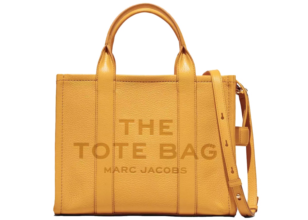 Pre-owned The Marc Jacobs The Leather Tote Bag Small Artisan Gold