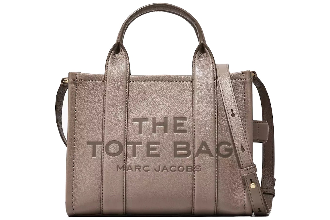 Pre-owned The Marc Jacobs The Leather Tote Bag Small Cement