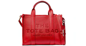 Marc Jacobs The Leather Tote Bag Medium True Red