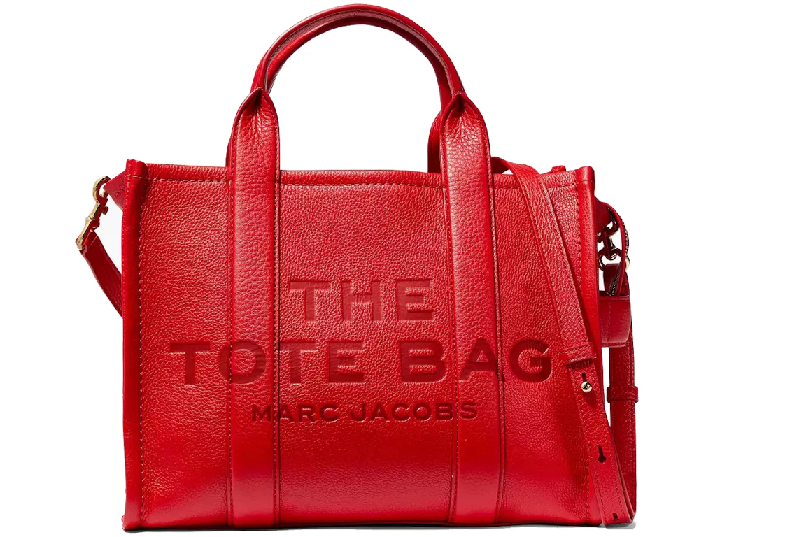 Marc Jacobs The Leather Tote Bag Small True Red