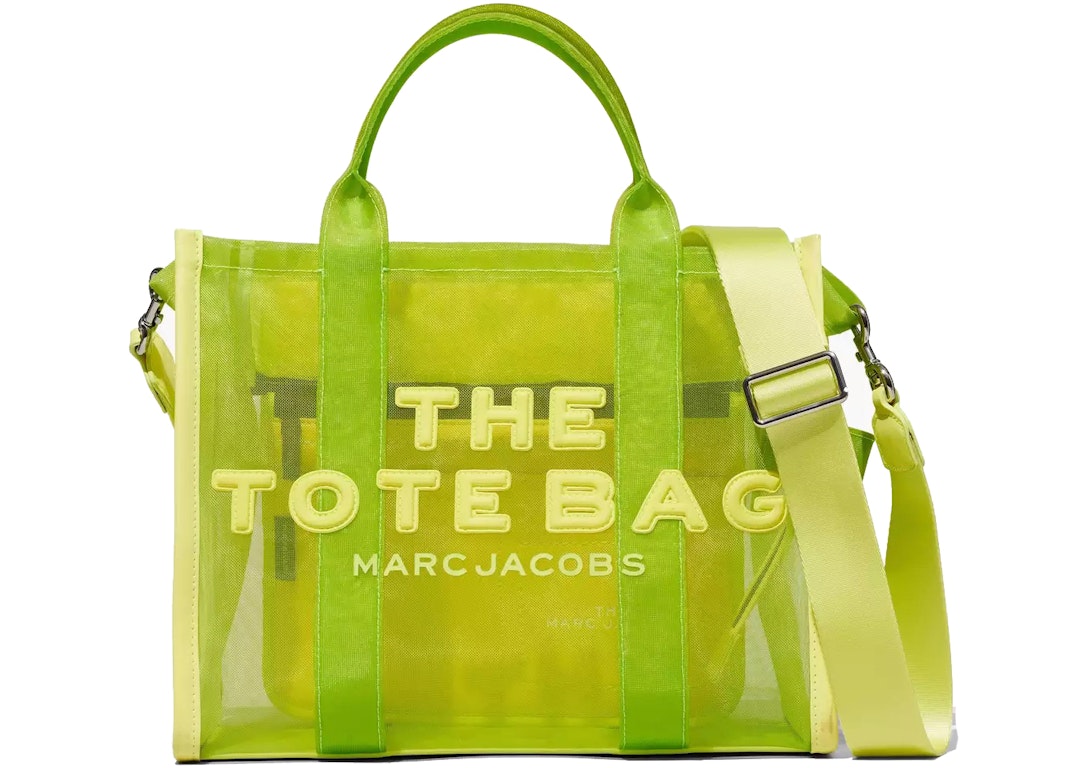 Pre-owned The Marc Jacobs The Mesh Tote Bag Small Bright Green