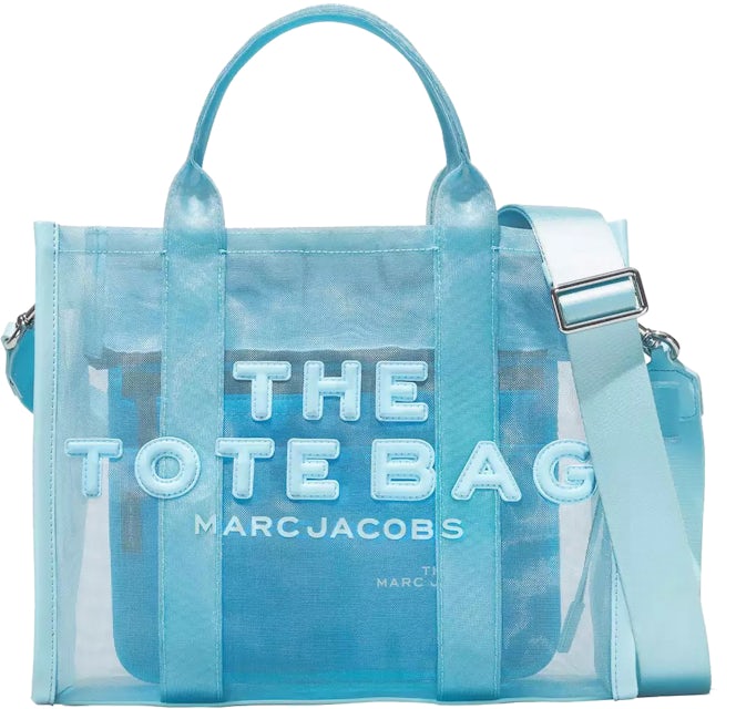 Marc Jacobs The Mesh Tote Bag Medium Pale Blue in Nylon/Neoprene with  Silver-tone - US